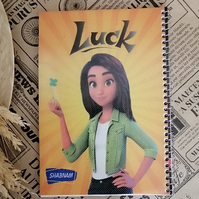 دفتر نقاشی 50 برگ فنری طرح luck